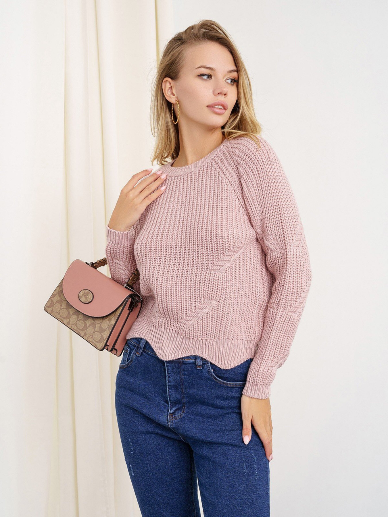 Джемпер ISSA Plus модель WN20-335_pink Фото