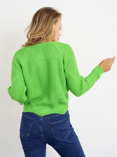 Джемпер ISSA Plus модель WN20-335_lightgreen — фото 3 - INTERTOP