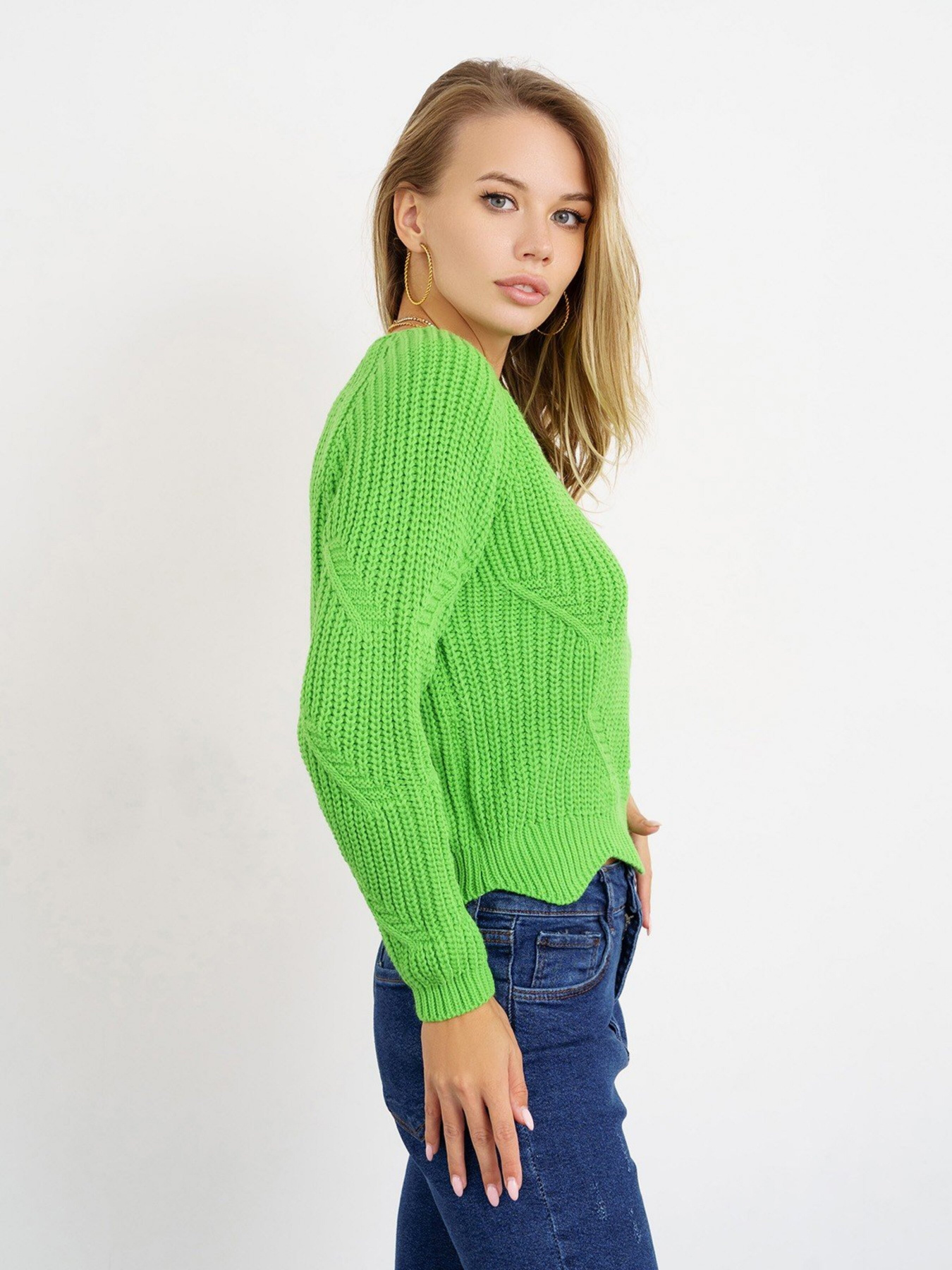 Джемпер ISSA Plus модель WN20-335_lightgreen Джемпер ISSA Plus модель WN20-335_lightgreen Фото