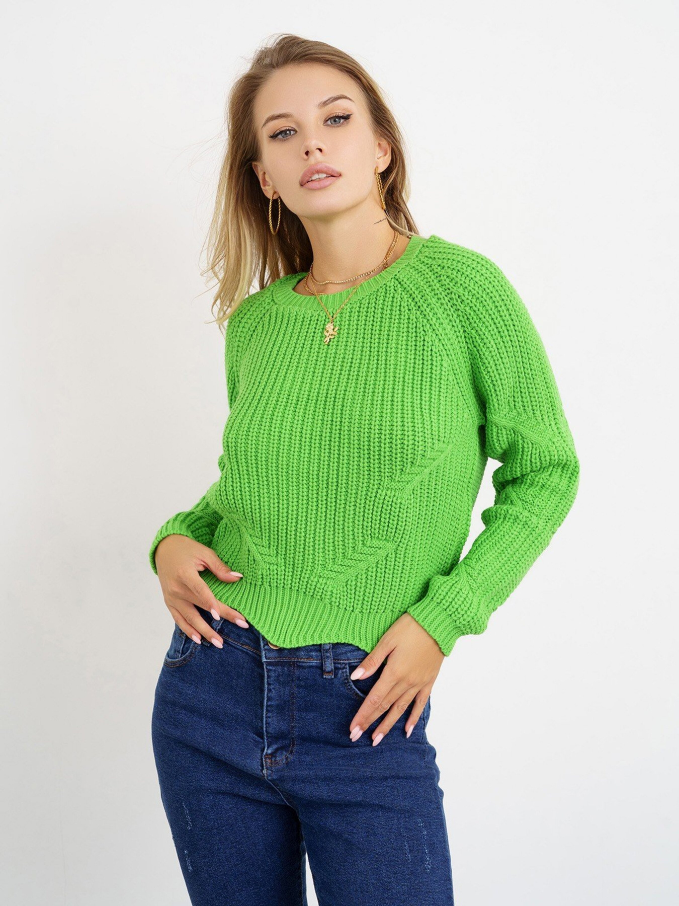 Джемпер ISSA Plus модель WN20-335_lightgreen Джемпер ISSA Plus модель WN20-335_lightgreen Фото