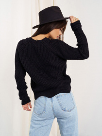 Джемпер ISSA Plus модель WN20-335_black Фото