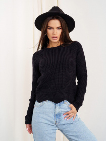 Джемпер ISSA Plus модель WN20-335_black Фото