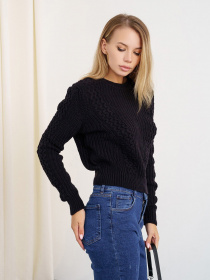 Джемпер ISSA Plus модель WN20-337_black Фото