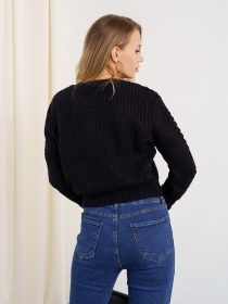 Джемпер ISSA Plus модель WN20-337_black Фото