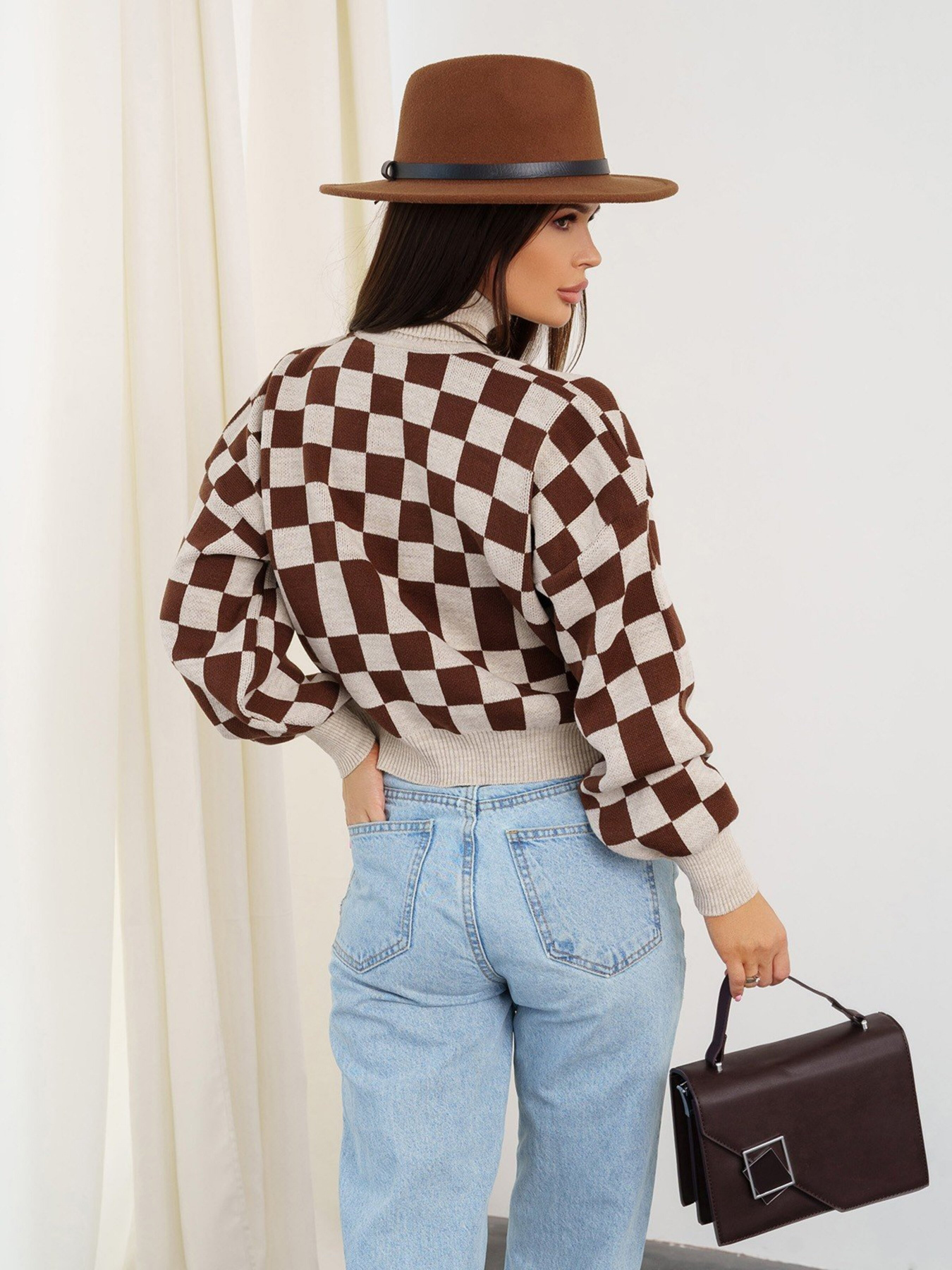 Свитер ISSA Plus модель WN20-338_beige Фото