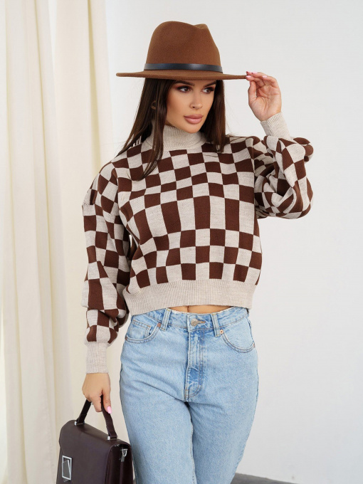 Свитер ISSA Plus модель WN20-338_beige Фото