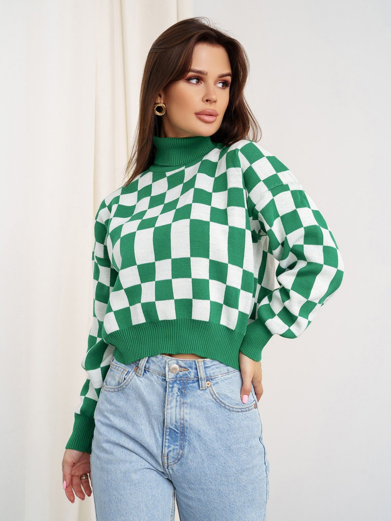 Свитер ISSA Plus модель WN20-338_green Свитер ISSA Plus модель WN20-338_green Фото