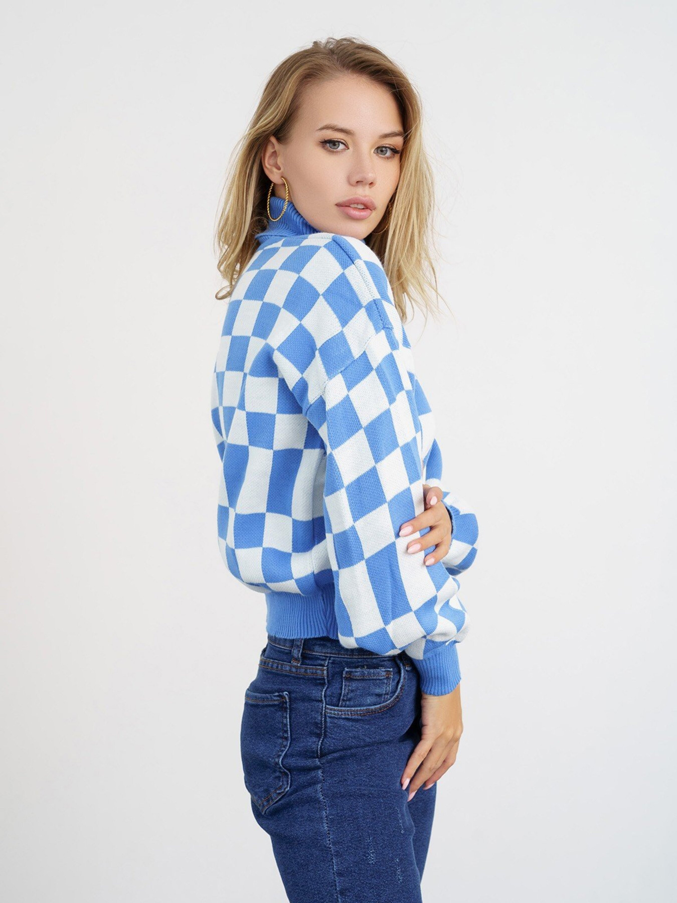 Светр ISSA Plus модель WN20-338_blue Фото