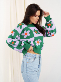 Джемпер ISSA Plus модель WN20-339_green Фото