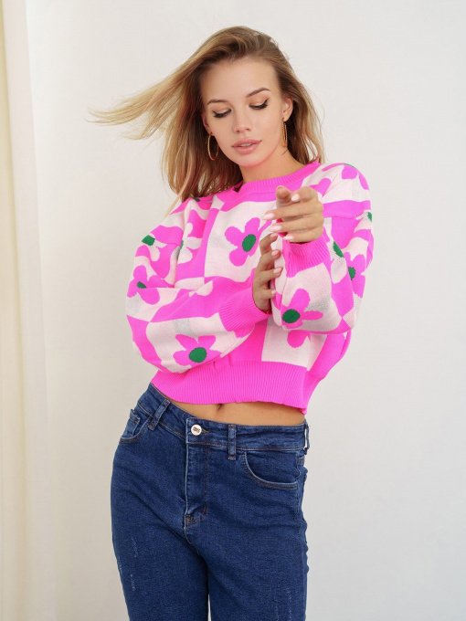 Джемпер ISSA Plus модель WN20-339_pink Фото