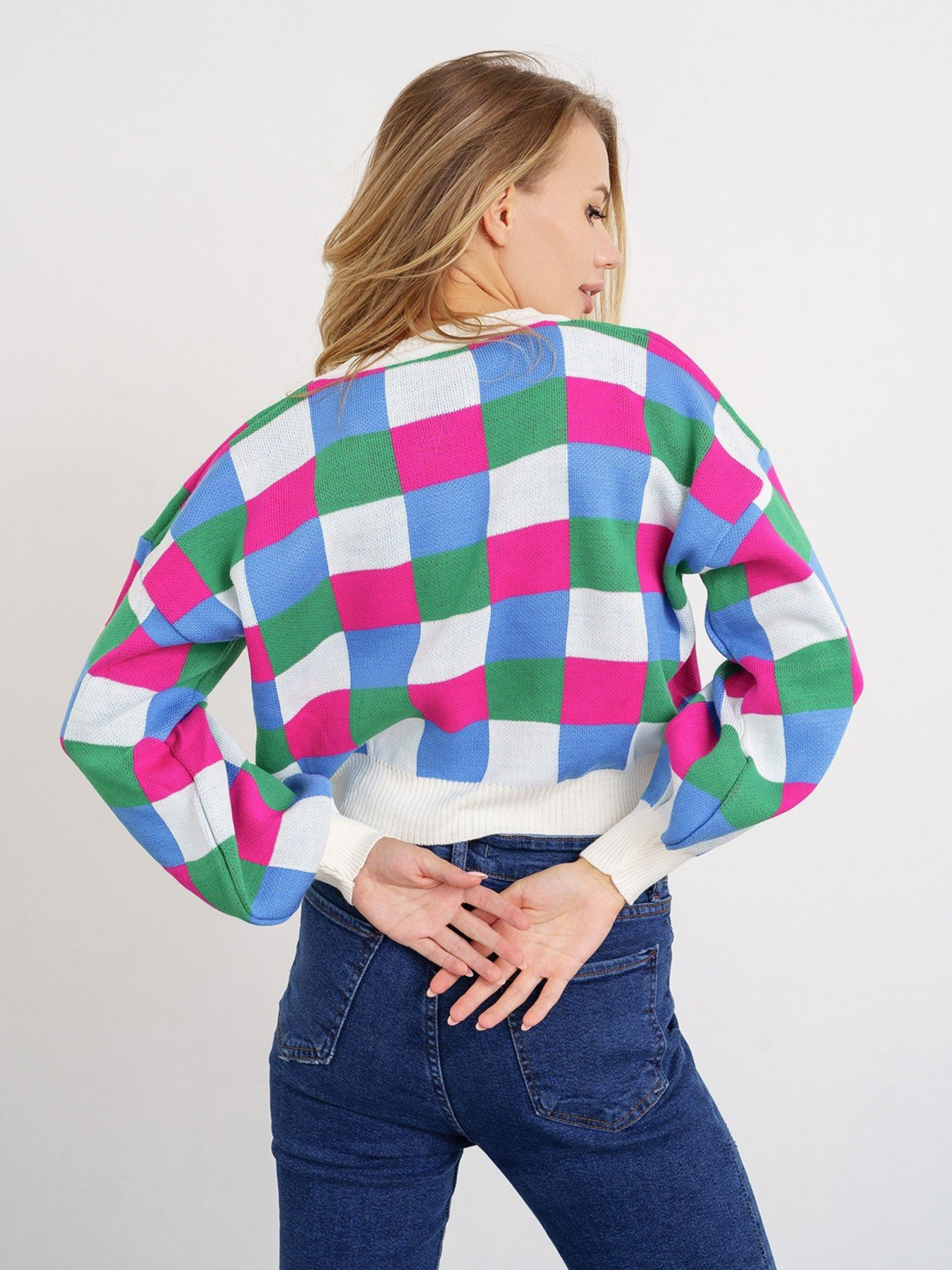 Джемпер ISSA Plus модель WN20-341_greenraspberry Джемпер ISSA Plus модель WN20-341_greenraspberry Фото