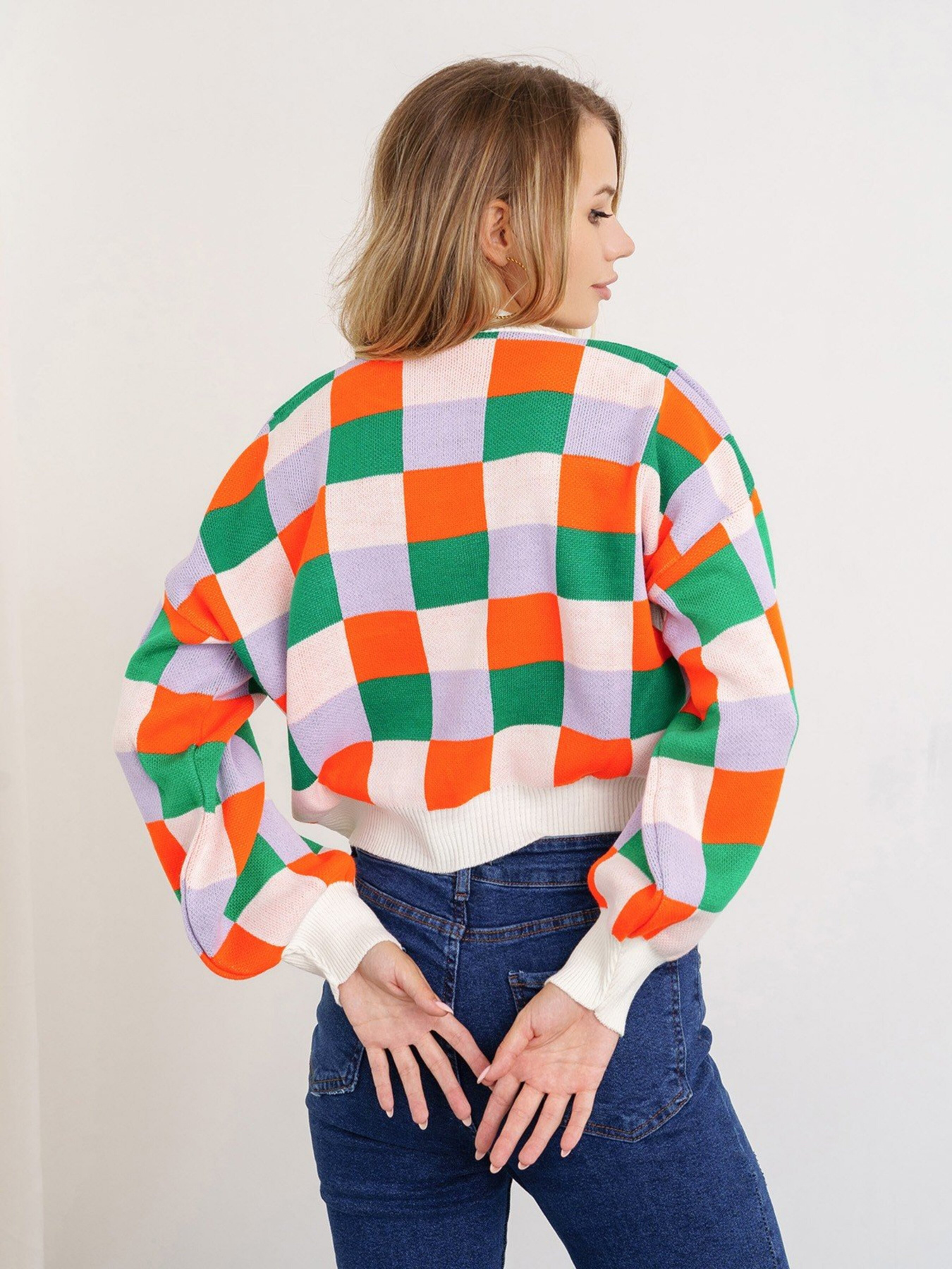 Джемпер ISSA Plus модель WN20-341_greenmilky Фото