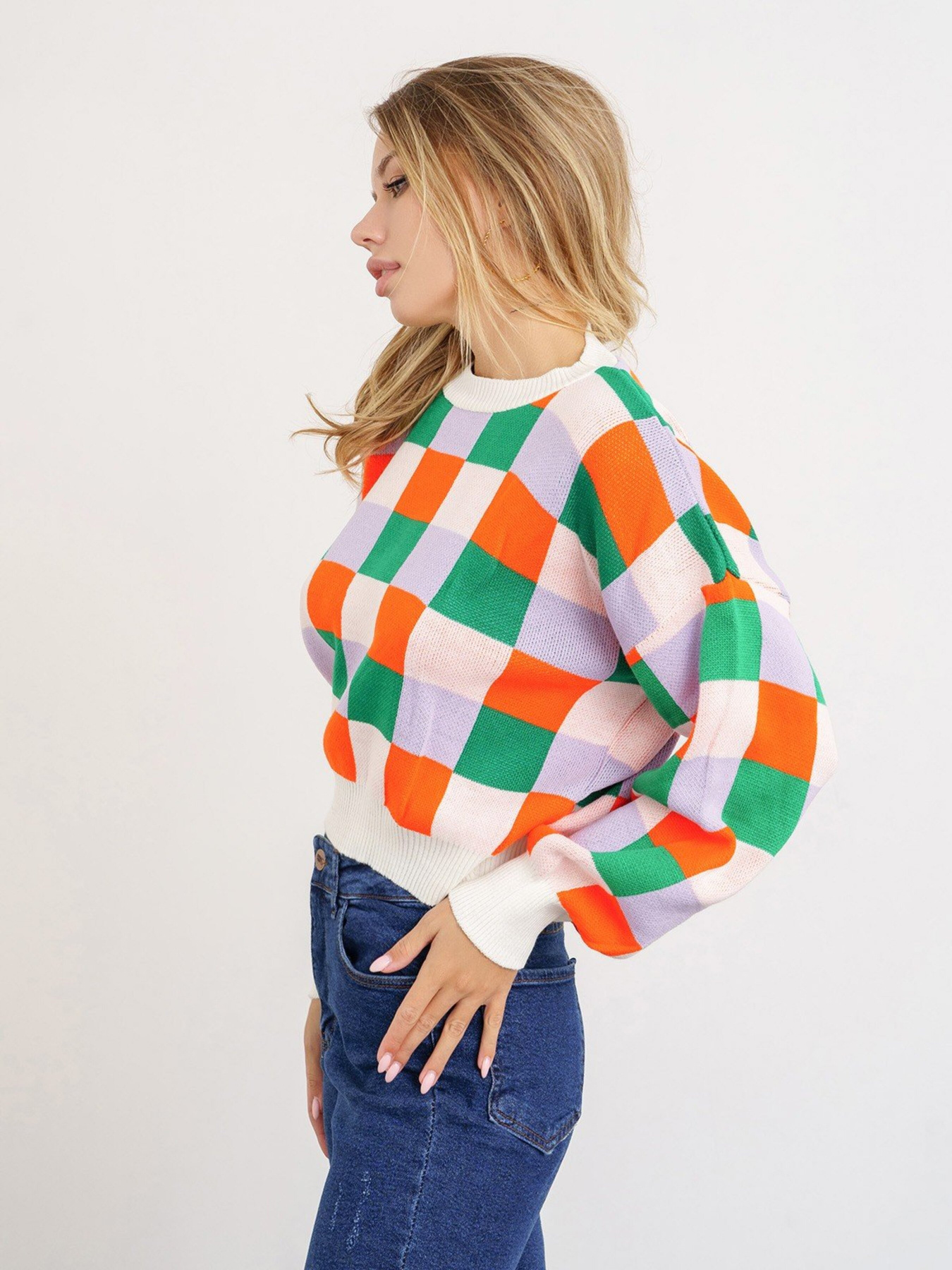 Джемпер ISSA Plus модель WN20-341_greenmilky Джемпер ISSA Plus модель WN20-341_greenmilky Фото