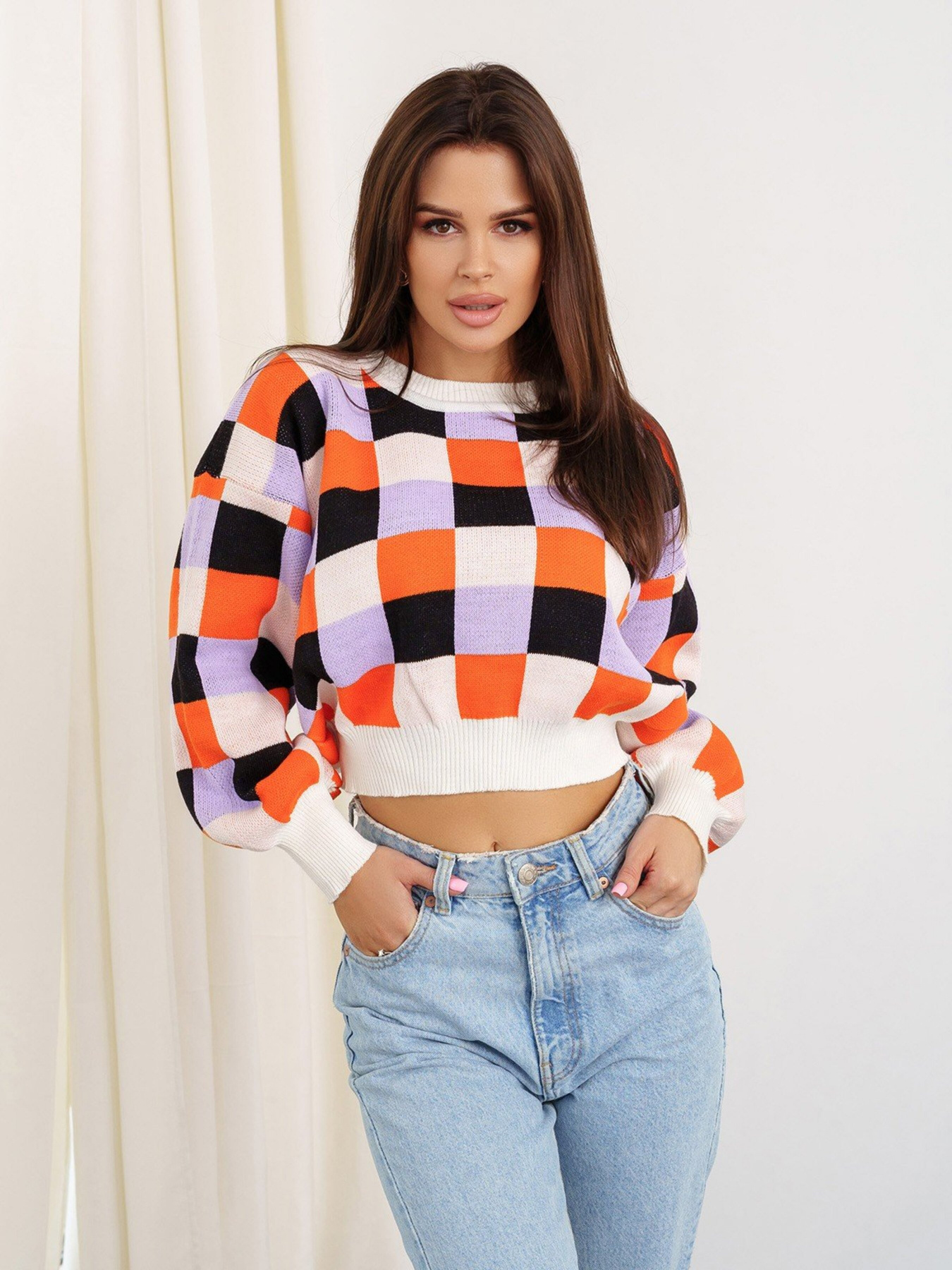 Джемпер ISSA Plus модель WN20-342_multicolor Фото