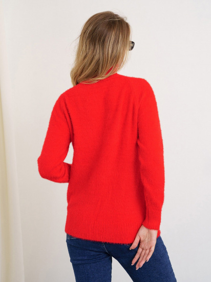 Свитер ISSA Plus модель WN20-344_red — фото 3 - INTERTOP