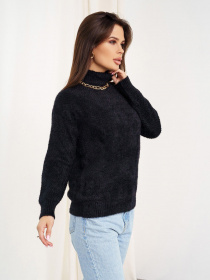 Свитер ISSA Plus модель WN20-346_black Фото