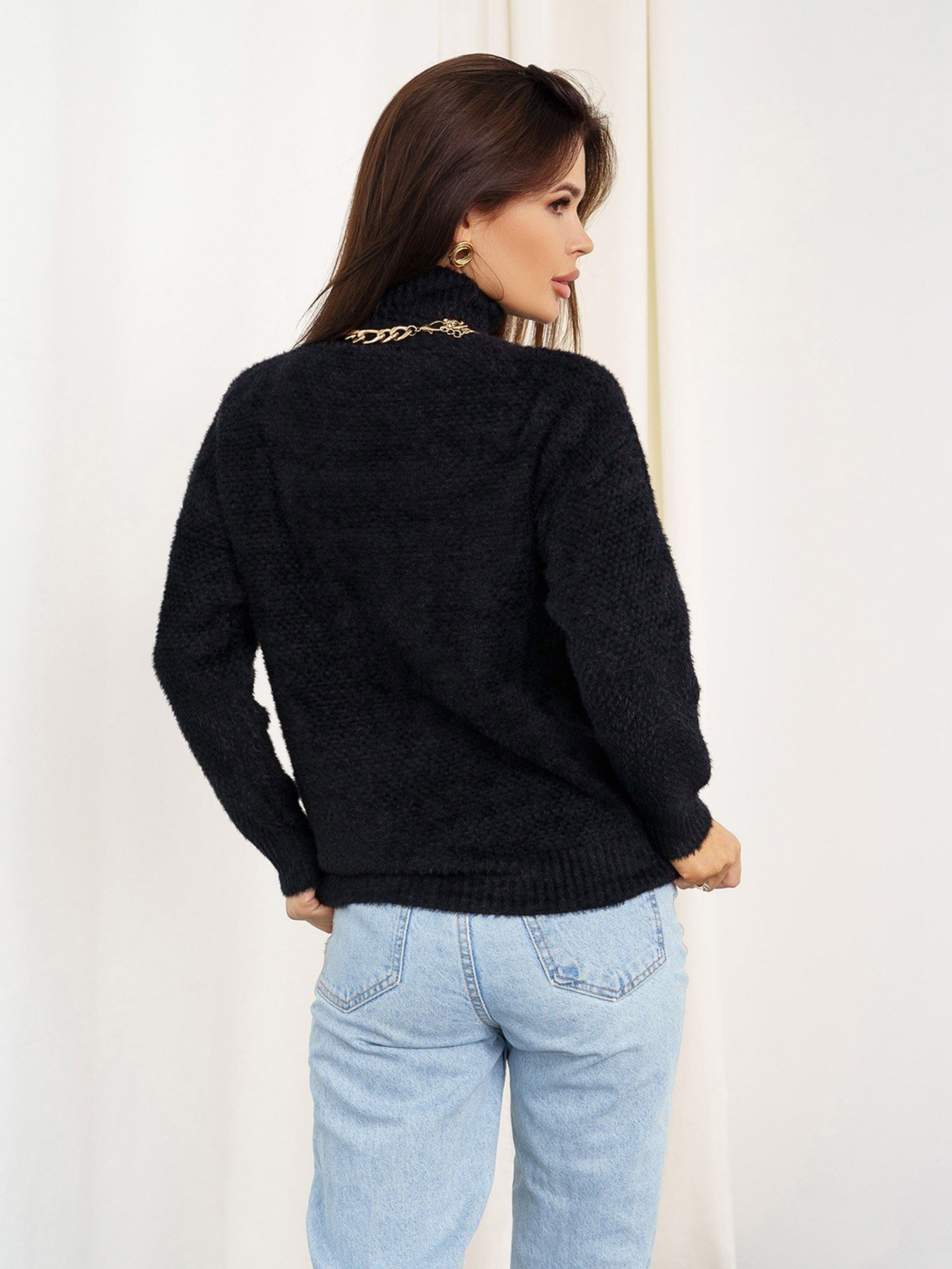 Свитер ISSA Plus модель WN20-346_black Фото