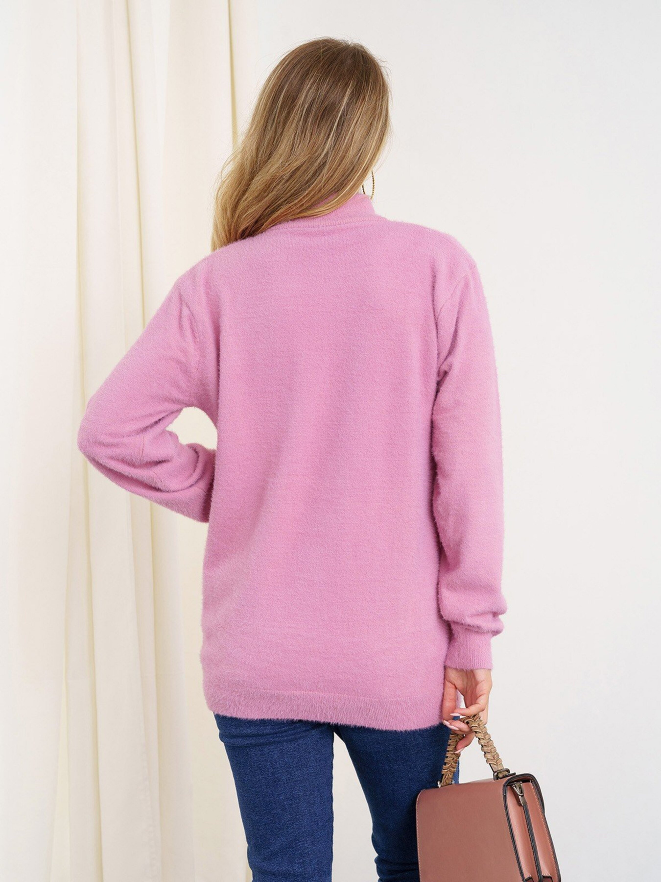 Свитер ISSA Plus модель WN20-347_pink Фото