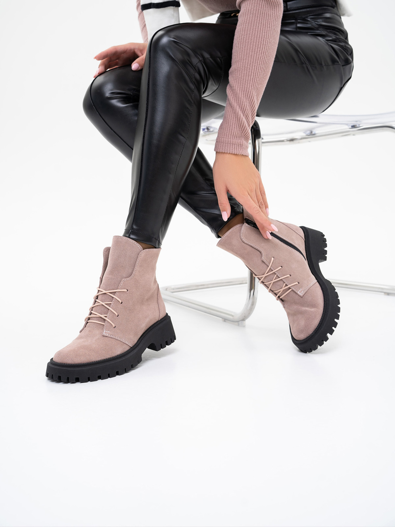 Ботинки ISSA Plus модель OB2-131_pink Ботинки ISSA Plus модель OB2-131_pink Фото