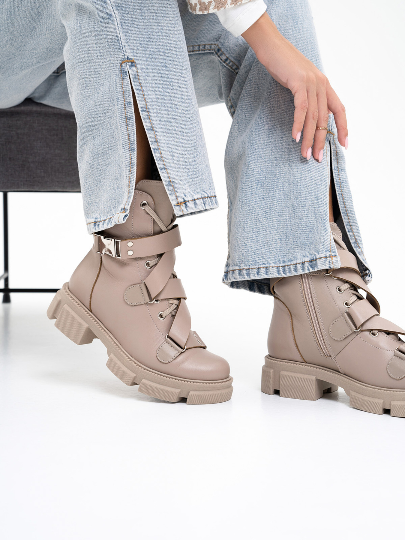 Черевики ISSA Plus модель OB2-139_beige Фото