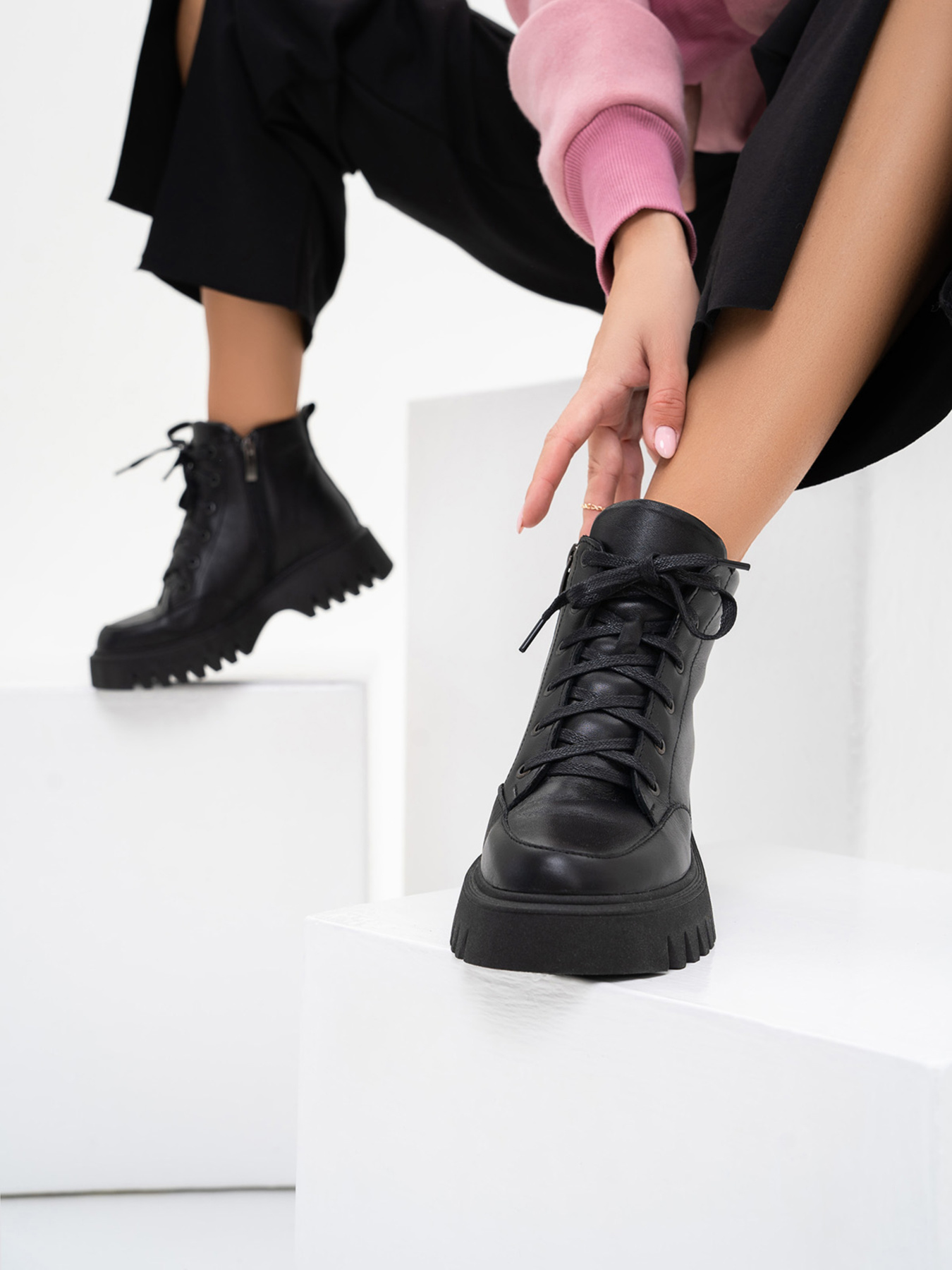 Ботинки ISSA Plus модель OB2-140_black Фото