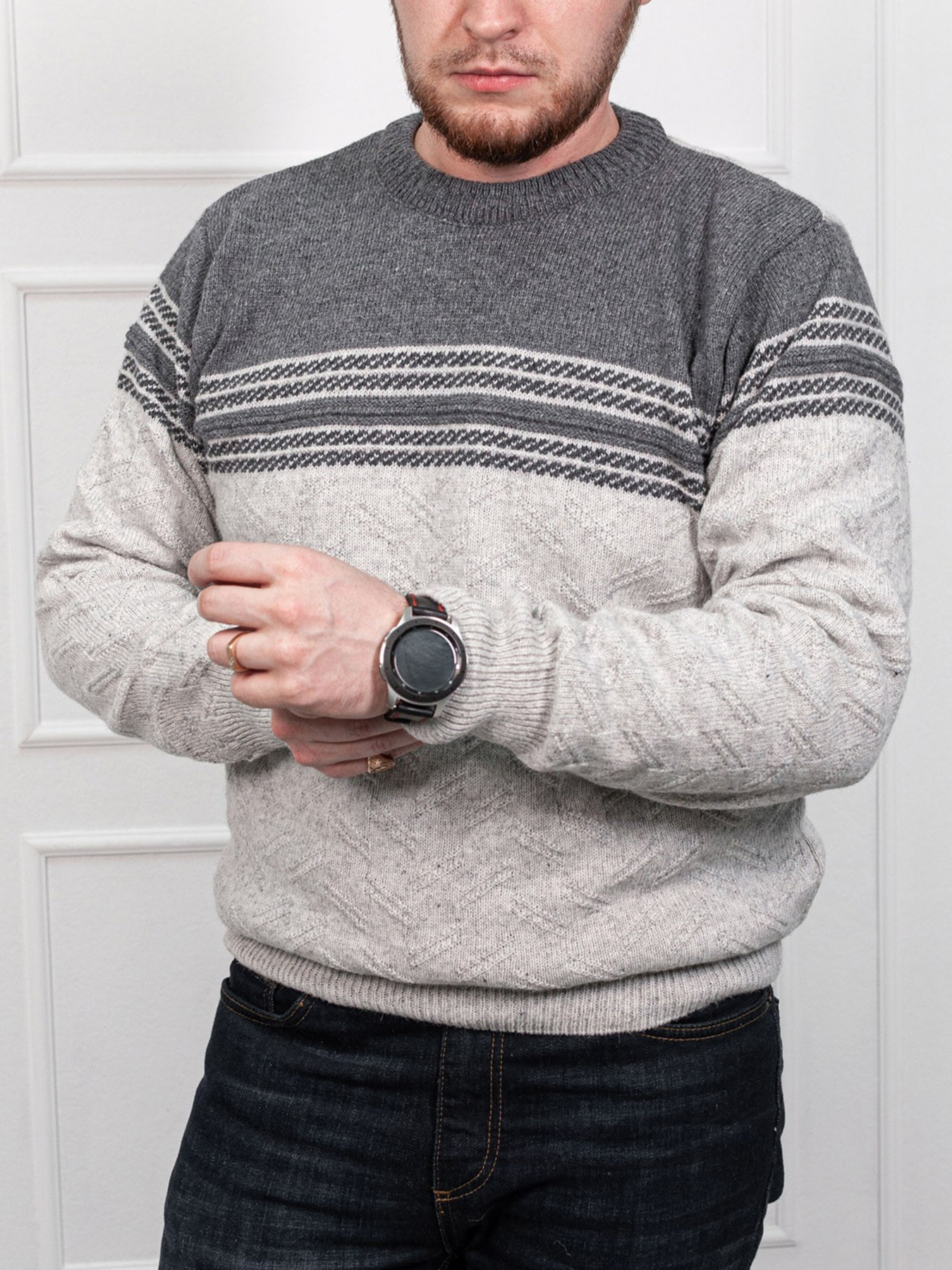 Джемпер ISSA Plus модель GN4-85_grey Фото