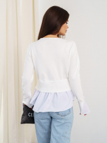 Джемпер ISSA Plus модель WN20-215_white Фото