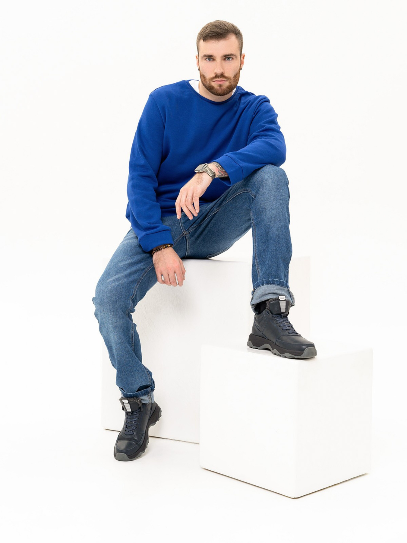 Ботинки ISSA Plus модель GOB2-149_blue Фото