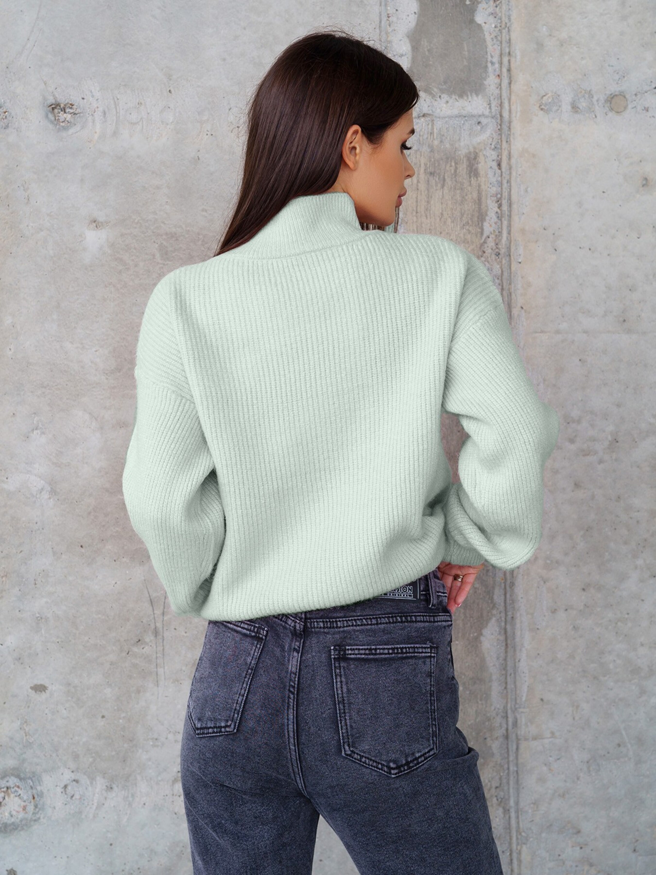 Свитер ISSA Plus модель WN20-322_mint Фото