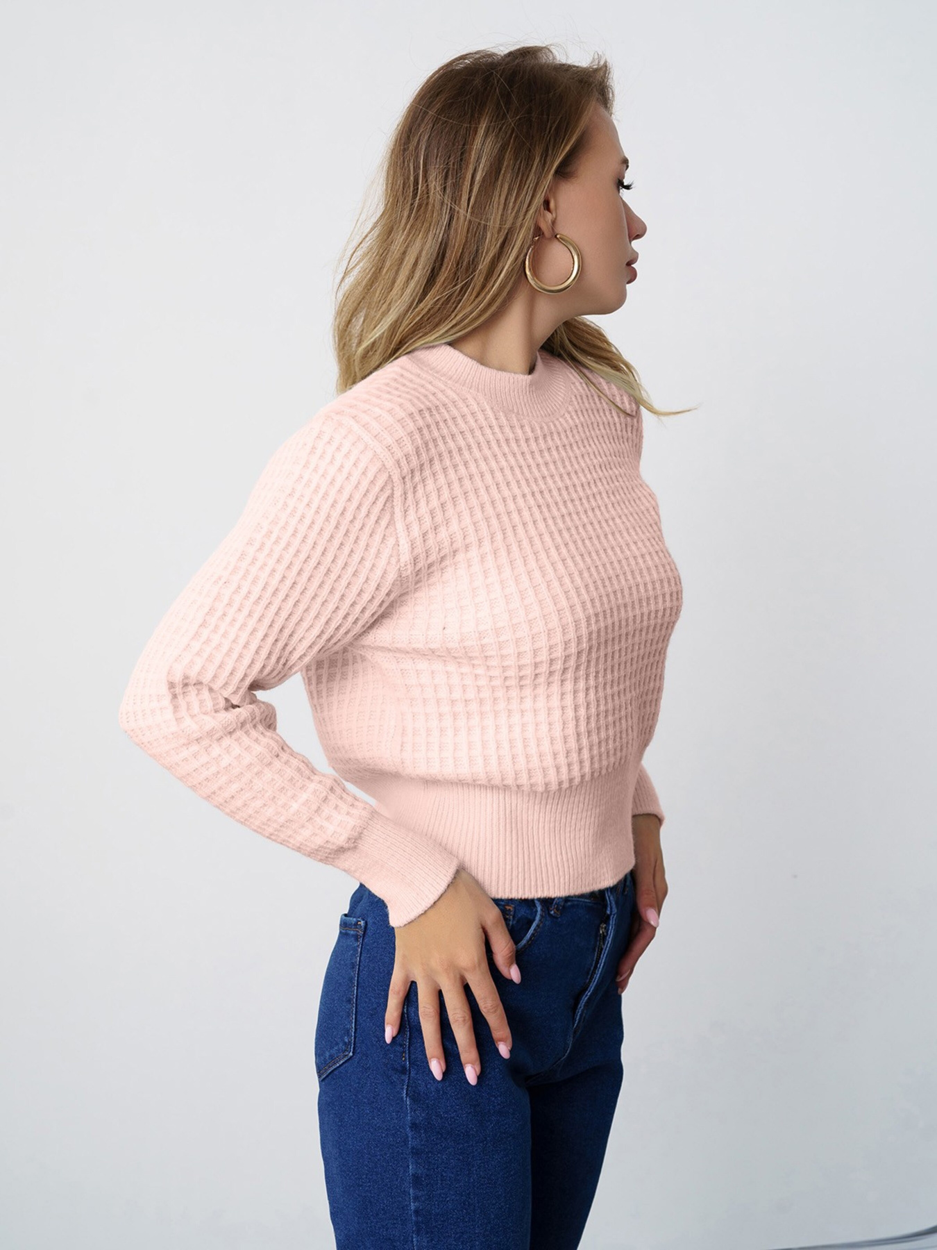 Свитер ISSA Plus модель WN20-323_pink Фото