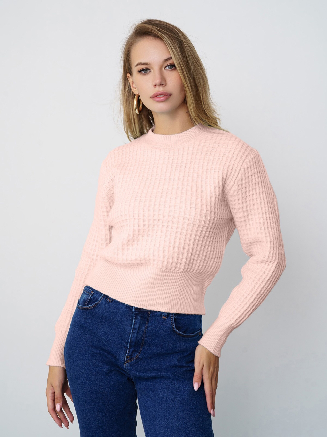 Свитер ISSA Plus модель WN20-323_pink Фото