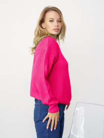 Свитер ISSA Plus модель WN20-324_raspberry Фото