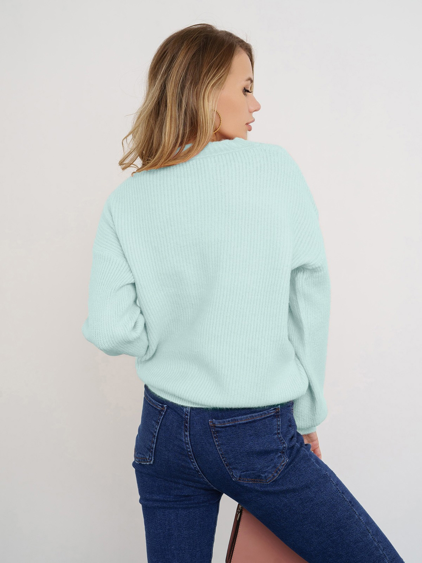 Свитер ISSA Plus модель WN20-324_mint Фото