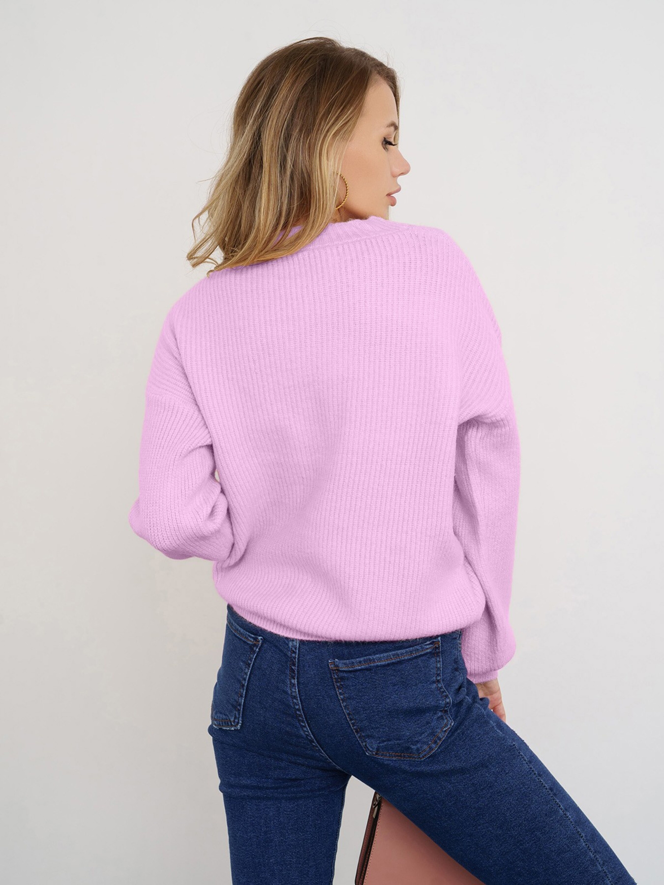 Свитер ISSA Plus модель WN20-324_lilac Фото