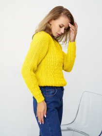 Светр ISSA Plus модель WN20-334_yellow Фото