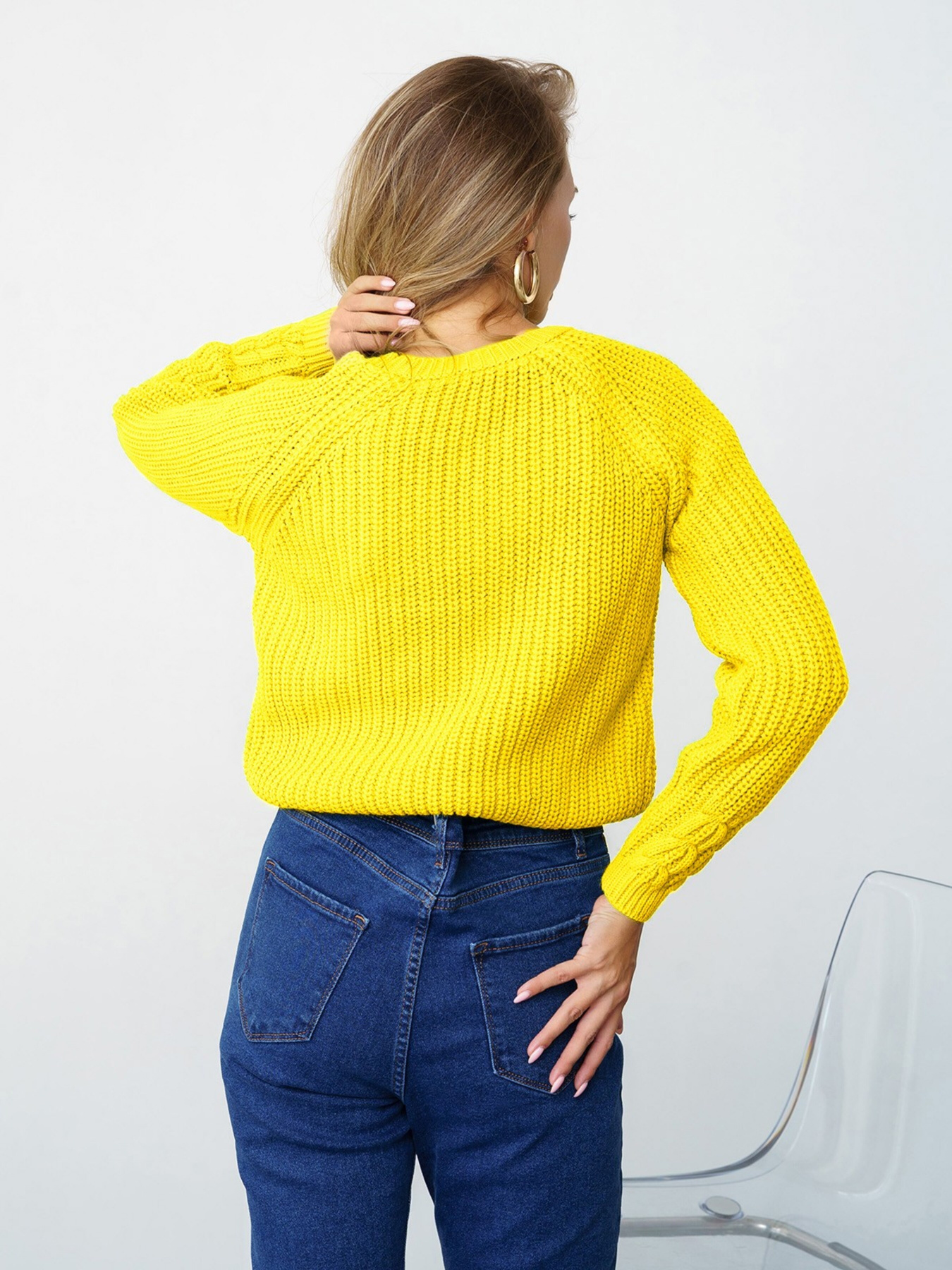 Свитер ISSA Plus модель WN20-334_yellow Фото