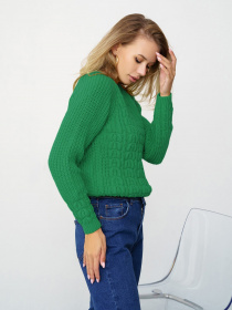 Свитер ISSA Plus модель WN20-334_green Фото