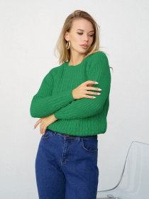 Свитер ISSA Plus модель WN20-334_green Свитер ISSA Plus модель WN20-334_green Фото