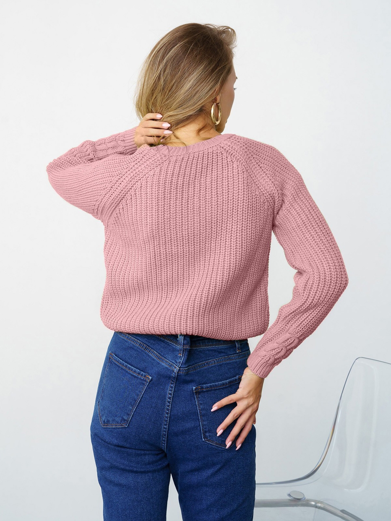 Светр ISSA Plus модель WN20-334_darkpink Фото