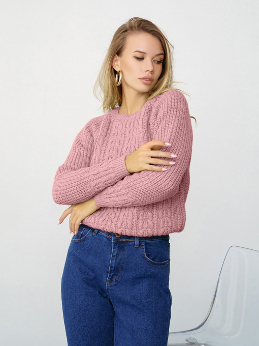 Свитер ISSA Plus модель WN20-334_darkpink Фото