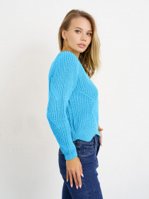 Джемпер ISSA Plus модель WN20-335_blue Фото