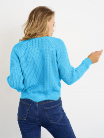 Джемпер ISSA Plus модель WN20-335_blue Фото