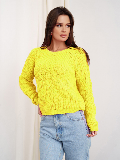 Джемпер ISSA Plus модель WN20-336_yellow Фото