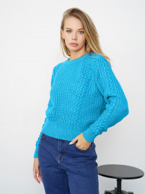 Джемпер ISSA Plus модель WN20-337_blue Фото