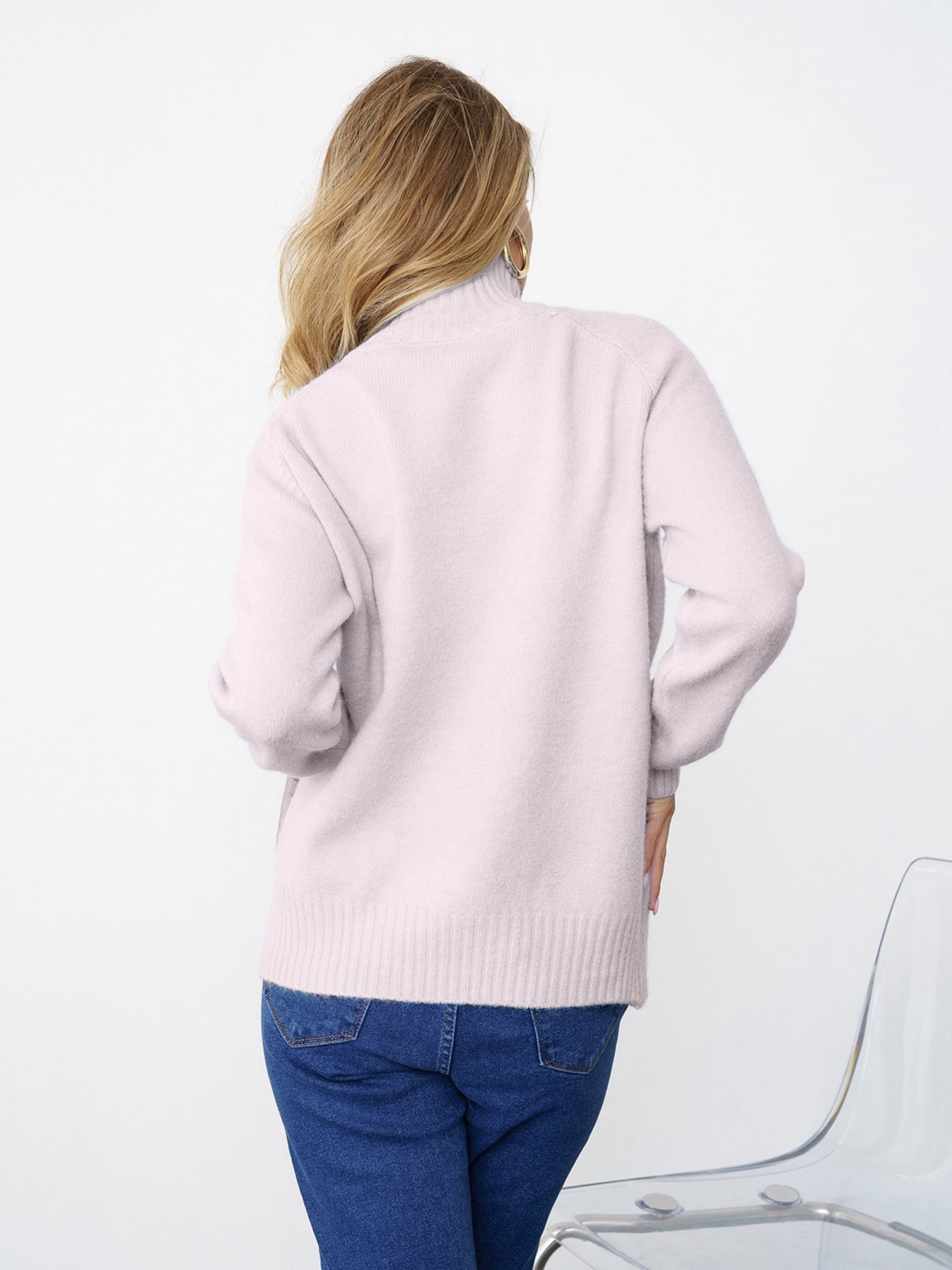 Свитер ISSA Plus модель WN20-345_lilac Фото