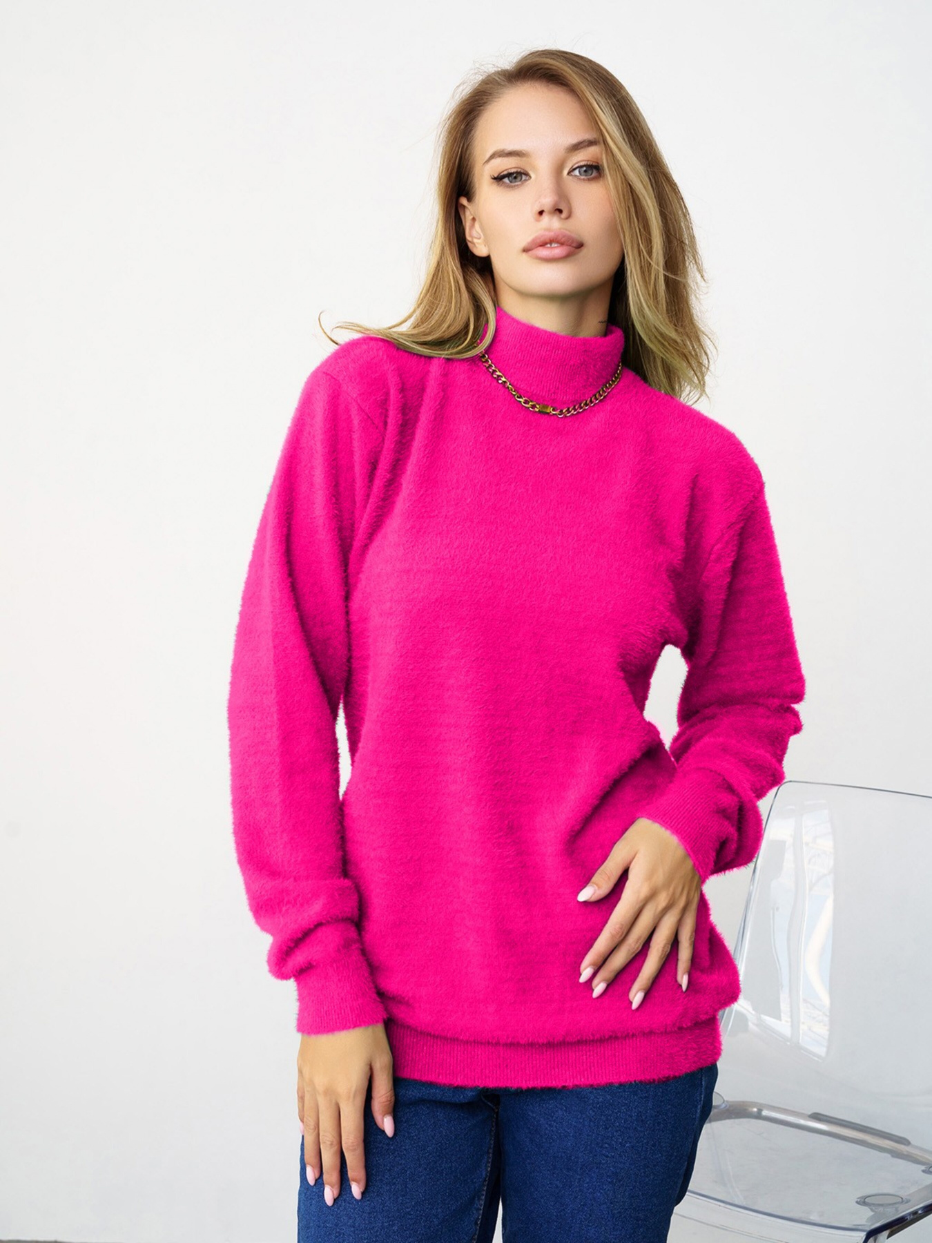 Водолазка ISSA Plus модель WN20-347_raspberry Фото