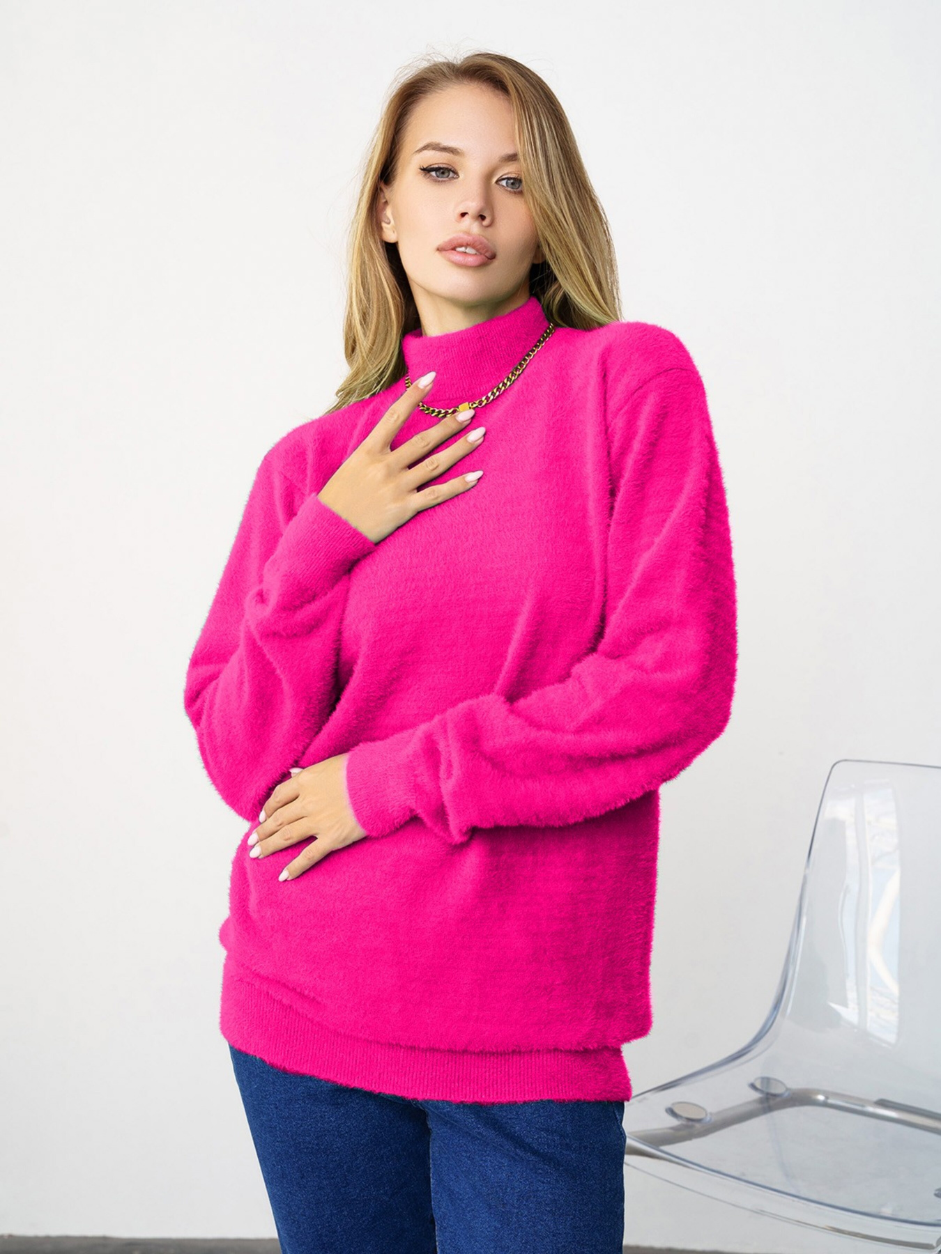 Водолазка ISSA Plus модель WN20-347_raspberry Фото