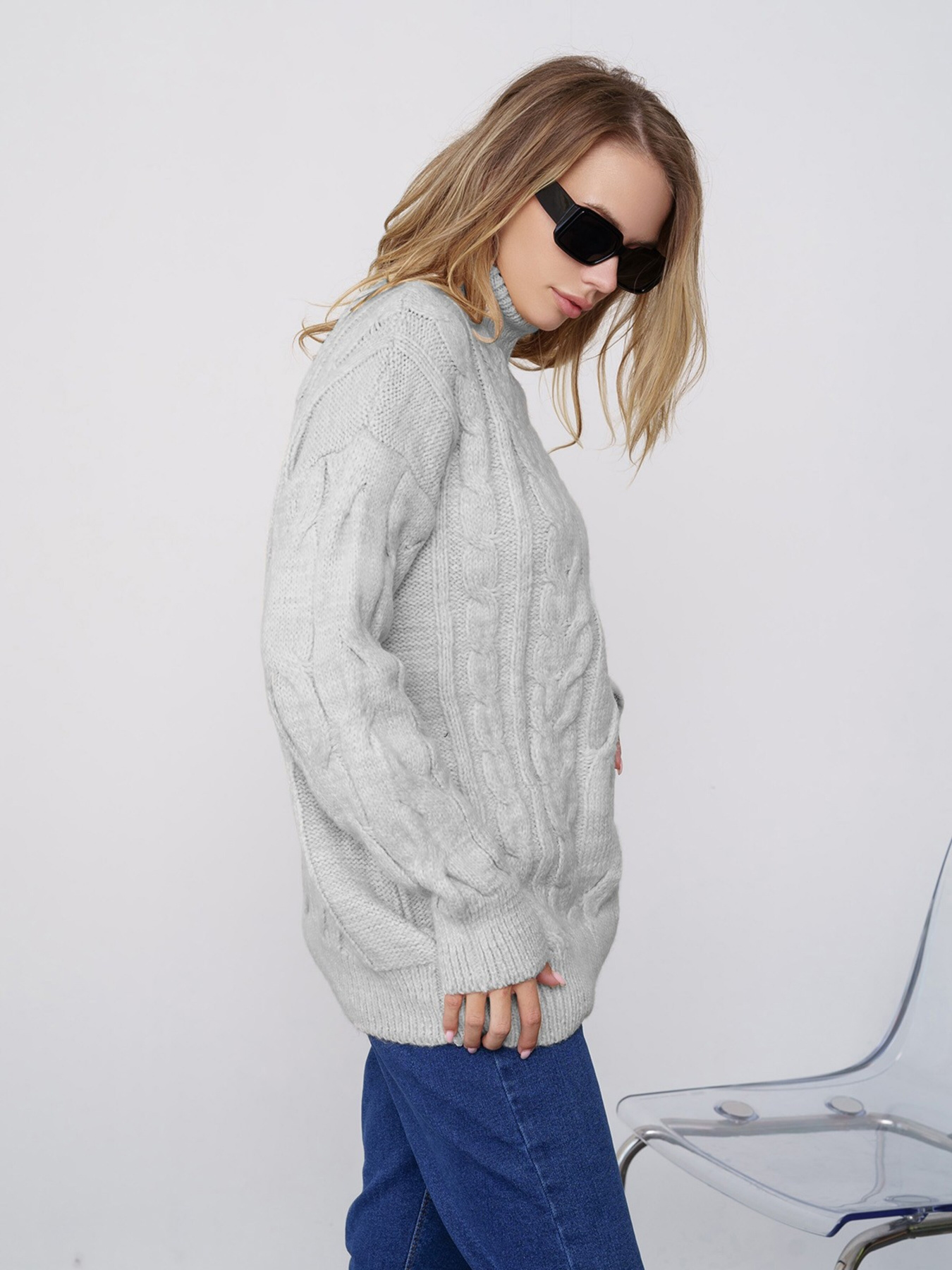 Светр ISSA Plus модель WN20-348_grey Фото