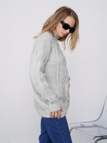 Светр ISSA Plus модель WN20-348_grey Фото