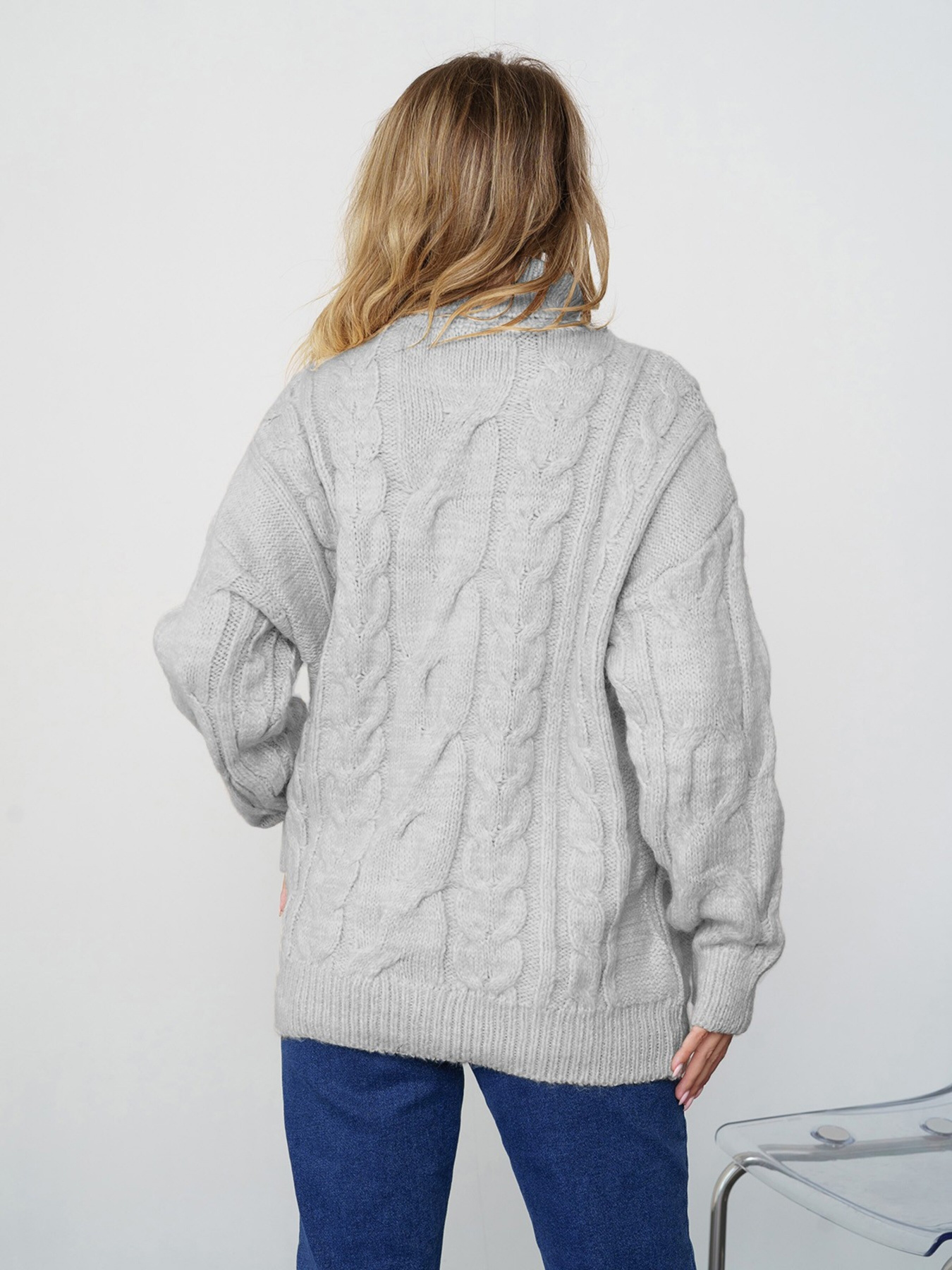 Свитер ISSA Plus модель WN20-348_grey Фото